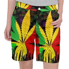 Cannabis Leaf Color Pocket Shorts by Vaneshart