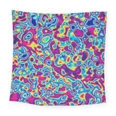 Ripple Motley Colorful Spots Abstract Square Tapestry (large) by Vaneshart