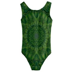 Fauna Nature Ornate Leaf Kids  Cut-out Back One Piece Swimsuit by pepitasart