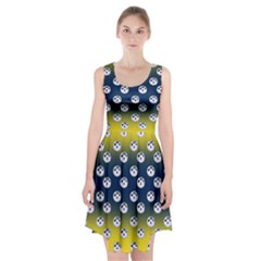 English Breakfast Yellow Pattern Blue Ombre Racerback Midi Dress by snowwhitegirl