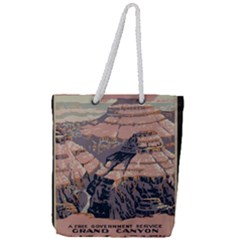 Vintage Travel Poster Grand Canyon Full Print Rope Handle Tote (large)