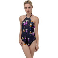 Seamless Tile Background Go With The Flow One Piece Swimsuit by Vaneshart