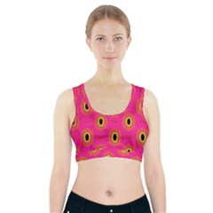 Abstract Clutter Sports Bra With Pocket by Vaneshart