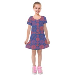 Zappwaits September Kids  Short Sleeve Velvet Dress