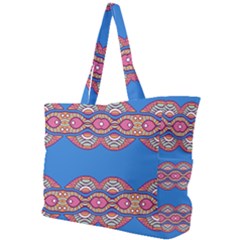 Shapes Chains On A Blue Background                                             Simple Shoulder Bag by LalyLauraFLM