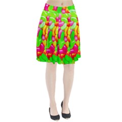 Vibrant Jelly Bean Candy Pleated Skirt