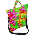 Vibrant Jelly Bean Candy Fold Over Handle Tote Bag View1