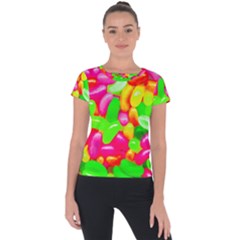 Vibrant Jelly Bean Candy Short Sleeve Sports Top  by essentialimage