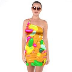 Vibrant Jelly Bean Candy One Soulder Bodycon Dress by essentialimage