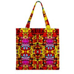 Abstract 27 Zipper Grocery Tote Bag by ArtworkByPatrick