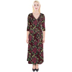 Seamless 1315301 960 720 Quarter Sleeve Wrap Maxi Dress by vintage2030