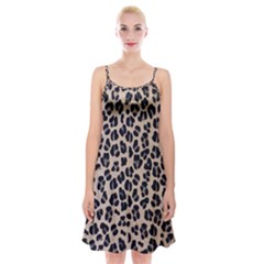 Leopard Spaghetti Strap Velvet Dress