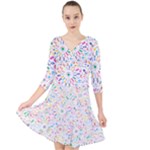 Flowery 3163512 960 720 Quarter Sleeve Front Wrap Dress