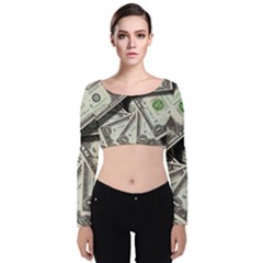 Dollar 499481 960 720 Velvet Long Sleeve Crop Top by vintage2030