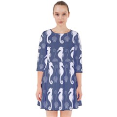 Seahorse Shell Pattern Smock Dress by Vaneshart