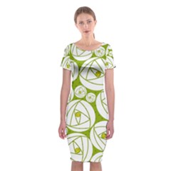 Rose Abstract Rose Garden Classic Short Sleeve Midi Dress by Vaneshart