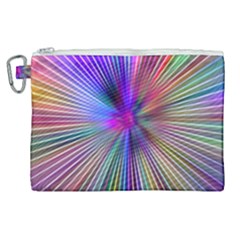 Rays Colorful Laser Ray Light Canvas Cosmetic Bag (xl) by Bajindul