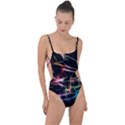 Lights Star Sky Graphic Night Tie Strap One Piece Swimsuit View1