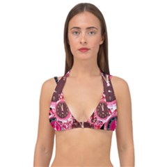 Clock Face 4 Double Strap Halter Bikini Top