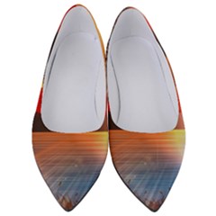 Sunset Water River Sea Sunrays Women s Low Heels by Mariart