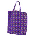 Girl Flower Pattern Royal Blue Giant Grocery Tote View1