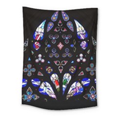 Barcelona Cathedral Spain Stained Glass Medium Tapestry by Wegoenart