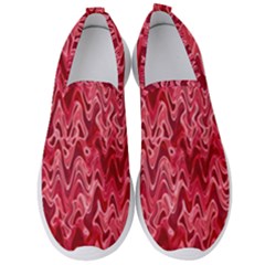 Background Abstract Surface Red Men s Slip On Sneakers