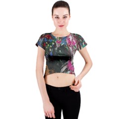 Wild Swans Crew Neck Crop Top by bestdesignintheworld