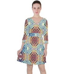 Pattern Ruffle Dress by Sobalvarro