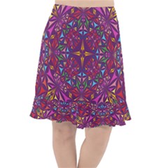 Kaleidoscope  Fishtail Chiffon Skirt by Sobalvarro