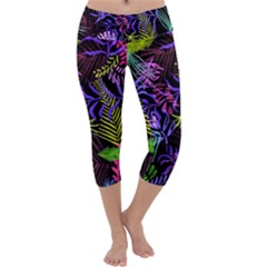 Leaves  Capri Yoga Leggings by Sobalvarro