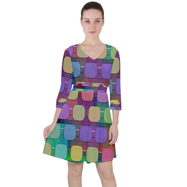 Pattern  Ruffle Dress