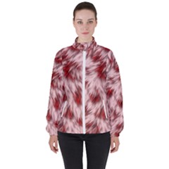 Abstract  Women s High Neck Windbreaker by Sobalvarro