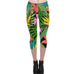 Tropical Greens Capri Leggings  by Sobalvarro