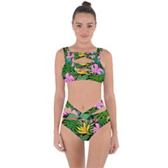 Tropical Greens Bandaged Up Bikini Set  by Sobalvarro