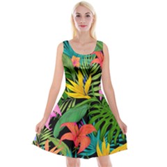 Tropical Greens Reversible Velvet Sleeveless Dress by Sobalvarro