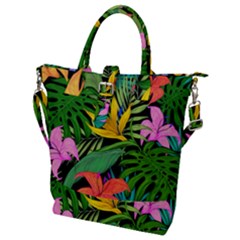 Tropical Greens Buckle Top Tote Bag by Sobalvarro