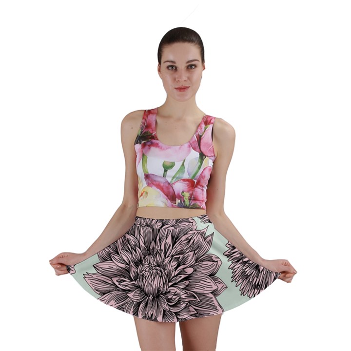 Flowers Mini Skirt