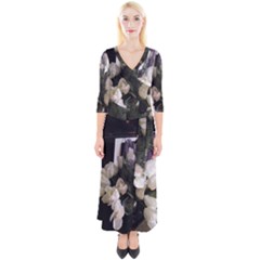 Tulips 1 1 Quarter Sleeve Wrap Maxi Dress by bestdesignintheworld
