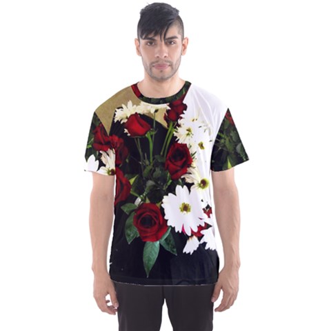 Roses 1 2 Men s Sports Mesh Tee by bestdesignintheworld