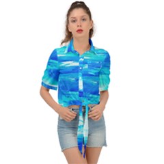 Sky 1 1 Tie Front Shirt  by bestdesignintheworld