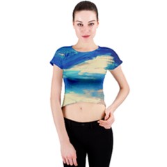 Skydiving 1 1 Crew Neck Crop Top by bestdesignintheworld