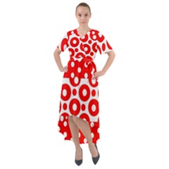 Polka Dots Two Times 10 Front Wrap High Low Dress