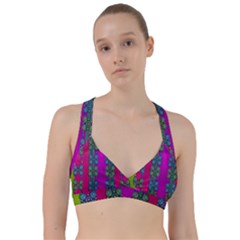 Flowers In A Rainbow Liana Forest Festive Sweetheart Sports Bra by pepitasart