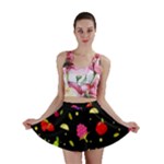 Vector Seamless Summer Fruits Pattern Colorful Cartoon Background Mini Skirt