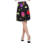 Vector Seamless Summer Fruits Pattern Colorful Cartoon Background A-Line Skirt
