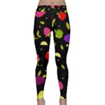 Vector Seamless Summer Fruits Pattern Colorful Cartoon Background Classic Yoga Leggings
