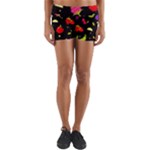 Vector Seamless Summer Fruits Pattern Colorful Cartoon Background Yoga Shorts