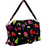 Vector Seamless Summer Fruits Pattern Colorful Cartoon Background Canvas Crossbody Bag