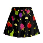 Vector Seamless Summer Fruits Pattern Colorful Cartoon Background Mini Flare Skirt